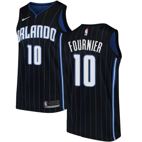 Orlando Magic #10 Evan Fournier Black Youth Swingman Statement Edition Jersey Youth