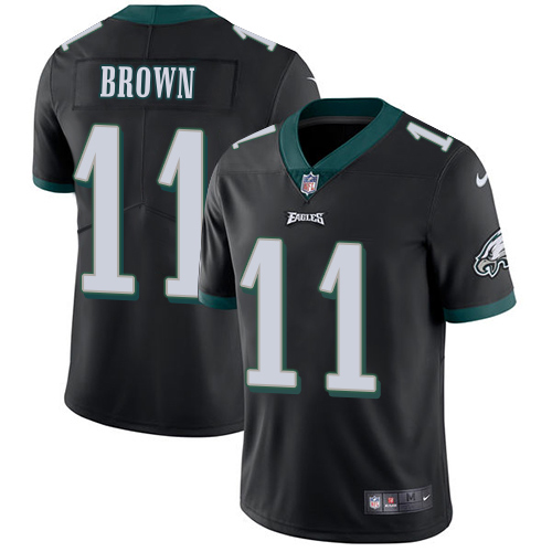 Eagles #11 A.J. Brown Black Alternate Youth Stitched Vapor Untouchable Limited Jersey