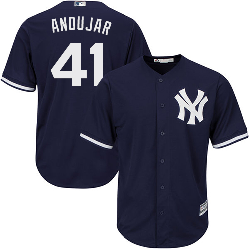 New York New York Yankees #41 Miguel Andujar Majestic Cool Base Jersey Navy Men's