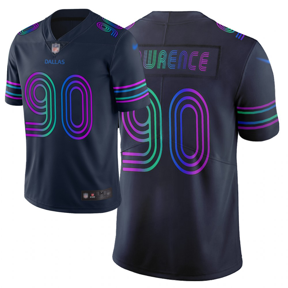 Cowboys #90 Demarcus Lawrence Navy Men's Stitched Limited City Edition Jersey