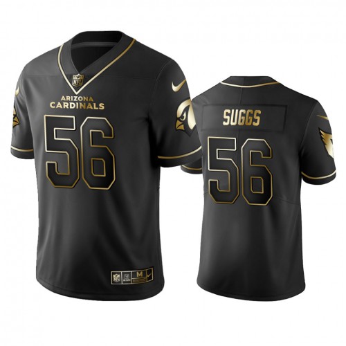 Arizona Cardinals #56 Terrell Suggs Men's Stitched Vapor Untouchable Limited Black Golden Jersey Men's