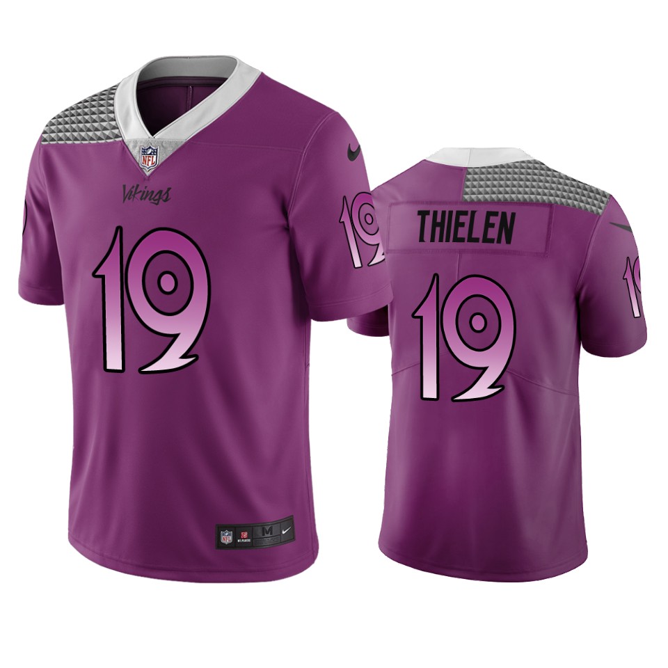 Minnesota Vikings #19 Adam Thielen Purple Vapor Limited City Edition Jersey