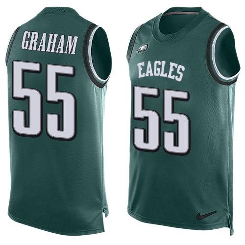 Eagles #55 Brandon Graham Midnight Green Team Color Men's Stitched Limited Tank Top Jersey