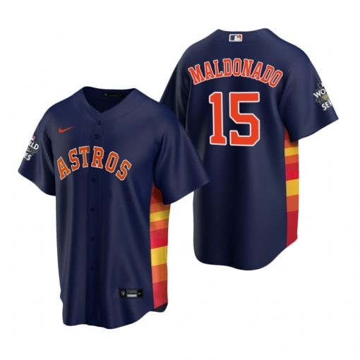 Houston Astros #15 Martin Maldonado Men's 2021 World Series Game Jersey - Navy