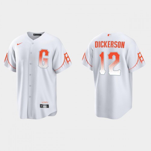 San Francisco San Francisco Giants #12 Alex Dickerson Men's 2021 City Connect White Fan's Version Jersey Men's