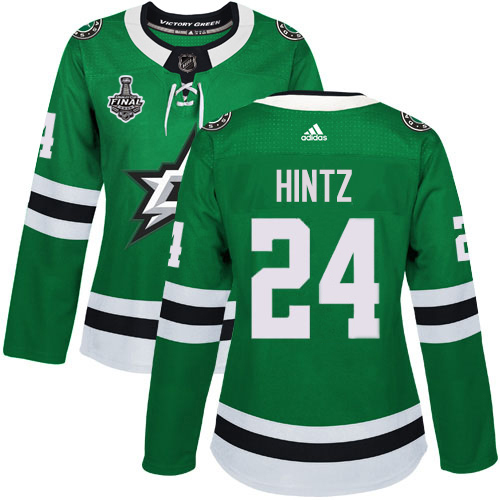 Adidas Dallas Stars #24 Roope Hintz Green Home Authentic Women's 2020 Stanley Cup Final Stitched Jersey Womens