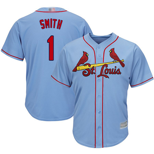 St.Louis Cardinals #1 Ozzie Smith Light Blue Cool Base Stitched Youth Jersey Youth