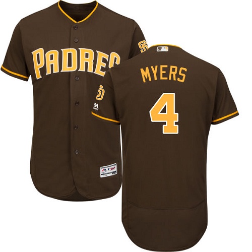 San Diego Padres #4 Wil Myers Brown Flexbase Authentic Collection Stitched Jersey Men's