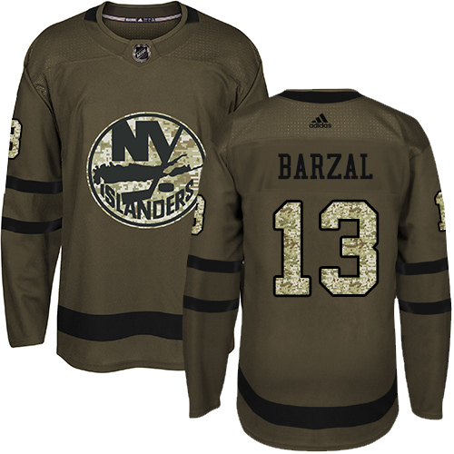 Adidas New York Islanders #13 Mathew Barzal Green Salute to Service Stitched Youth Jersey Youth