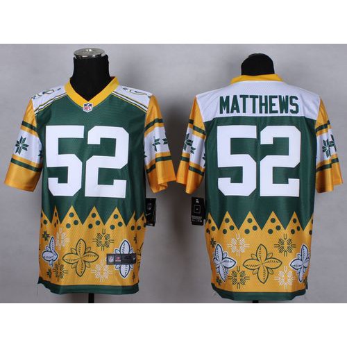 Green Bay Packers #52 Clay Matthews Green Men's Stitched Elite Noble Fashion Jersey Men's