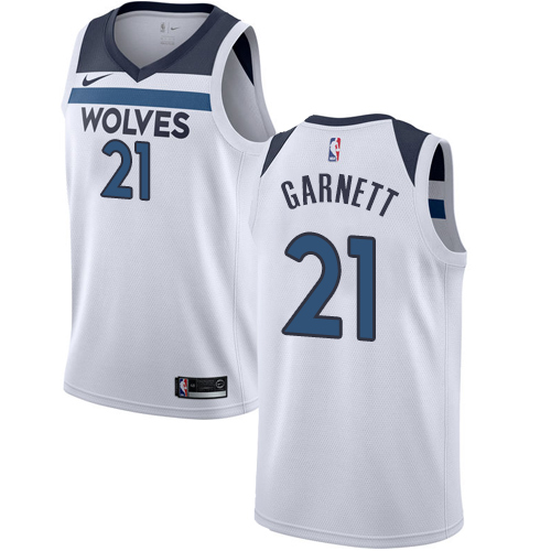 Minnesota Timberwolves #21 Kevin Garnett White Womens Swingman Association Edition Jersey Womens