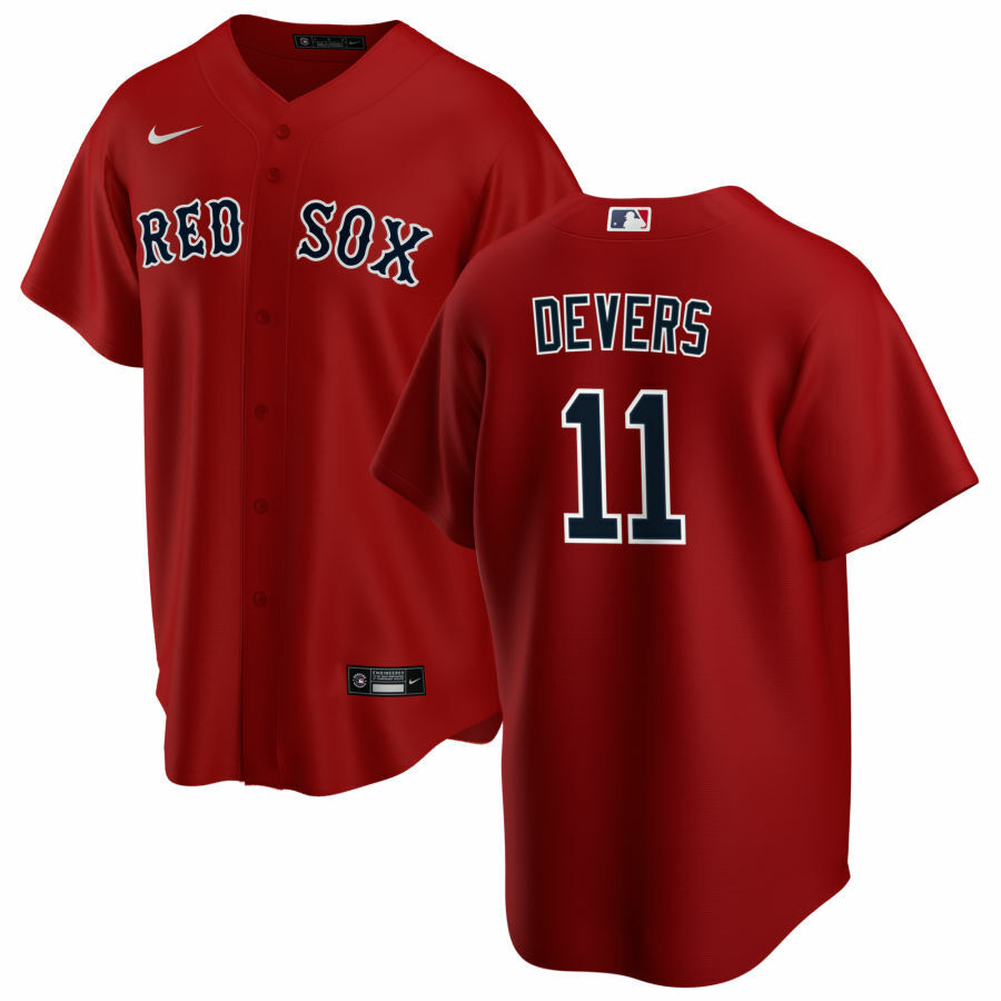 Men's Youth Women's Boston Red Sox #11 Rafael Devers Cool Base Alternate Jersey - Red