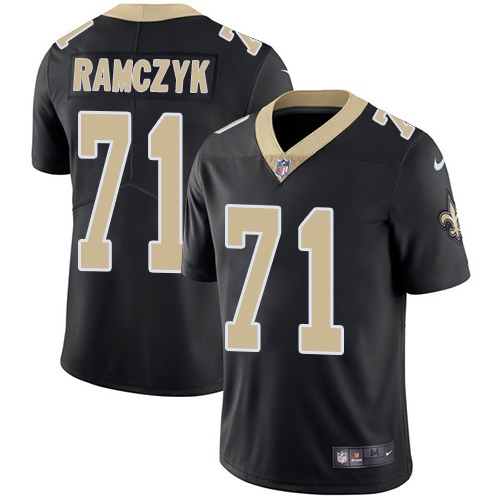New Orleans Saints #71 Ryan Ramczyk Black Team Color Men's Stitched Vapor Untouchable Limited Jersey Men's