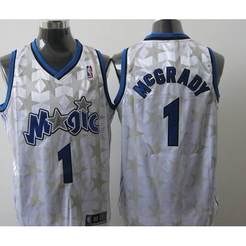 Orlando Magic #1 Tracy Mcgrady White Star Limited Edition Stitched Jersey Mens