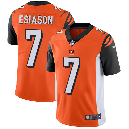 Cincinnati Bengals #7 Boomer Esiason Orange Alternate Youth Stitched Vapor Untouchable Limited Jersey Youth