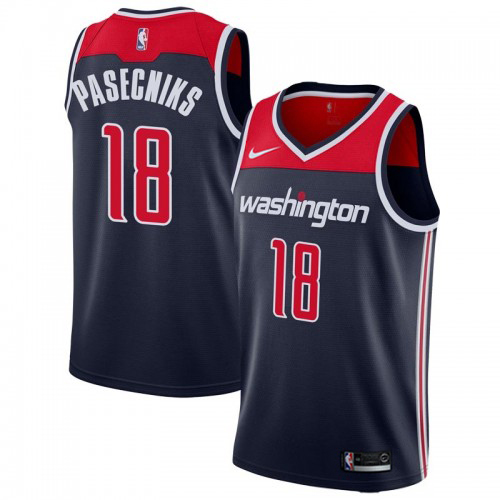 Washington Wizards #18 Anzejs Pasecniks Navy Blue Youth Swingman Statement Edition Jersey Youth