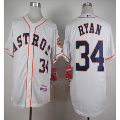 Houston Astros #34 Nolan Ryan White Cool Base Stitched Jersey Men's
