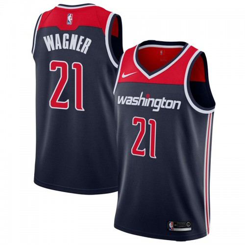 Washington Wizards #21 Moritz Wagner Navy Blue Swingman Statement Edition Jersey Mens