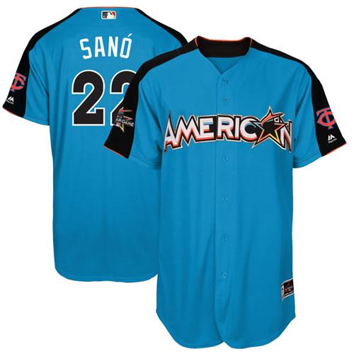 Minnesota Twins #22 Miguel Sano Blue 2017 All-Star American League Stitched Youth Jersey Youth