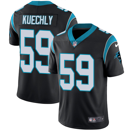 Carolina Panthers #59 Luke Kuechly Black Team Color Men's Stitched Vapor Untouchable Limited Jersey Men's