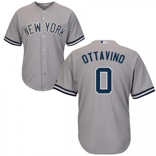 New York Yankees #0 Adam Ottavino Gray Cool Base Stitched Jersey Men's