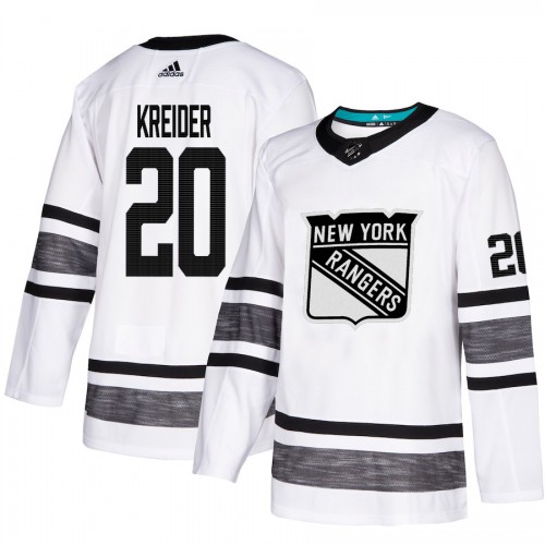 Adidas New York Rangers #20 Chris Kreider White 2019 All-Star Game Parley Authentic Stitched Jersey Men's