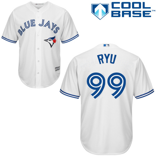 Toronto Blue Jays #99 Hyun-Jin Ryu White New Cool Base Stitched Jersey Men's