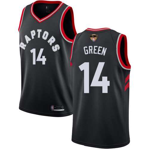 Toronto Raptors #14 Danny Green Black 2019 Finals Bound Swingman Statement Edition Jersey Mens