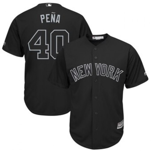 New York New York Yankees #40 Luis Severino Pena Majestic 2019 Players' Weekend Cool Base Player Jersey Black Men's