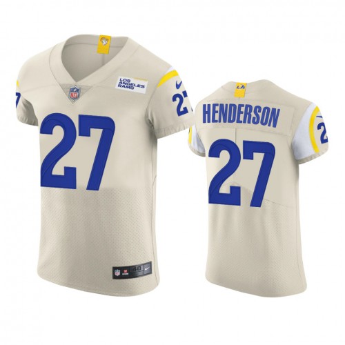 Los Angeles Los Angeles Rams #27 Darrell Henderson Men's Vapor Elite Player Jersey - Bone Men's