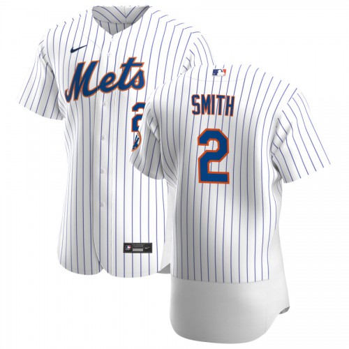 New York New York Mets #2 Dominic Smith Men's White Home 2020 Authentic Player Jersey Men's