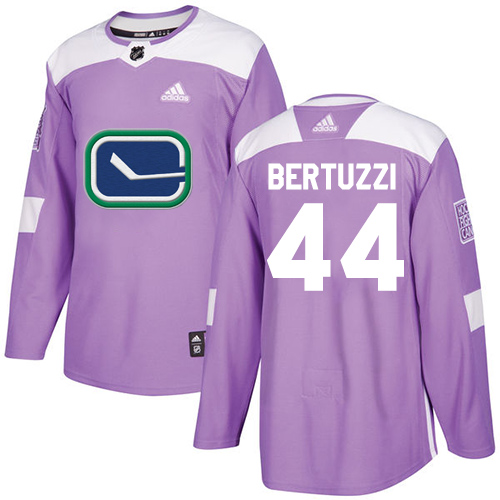 Adidas Vancouver Canucks #44 Todd Bertuzzi Purple Authentic Fights Cancer Stitched Jersey Men's