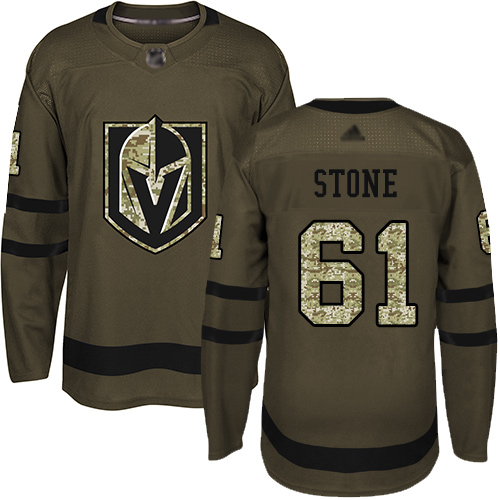 Adidas Golden Vegas Golden Knights #61 Mark Stone Green Salute to Service Stitched Jersey Men's