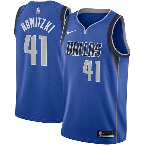 Dallas Mavericks #41 Dirk Nowitzki Royal Womens Swingman Icon Edition Jersey Womens