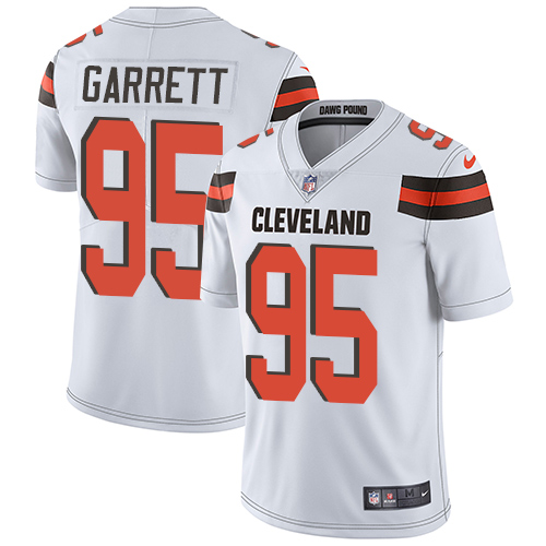 Browns #95 Myles Garrett White Youth Stitched Vapor Untouchable Limited Jersey