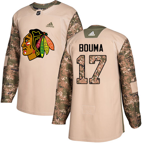 Adidas Chicago Blackhawks #17 Lance Bouma Camo Authentic 2017 Veterans Day Stitched Jersey Men's
