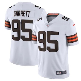 Cleveland Browns #95 Myles Garrett Men's White 2020 Vapor Limited Jersey