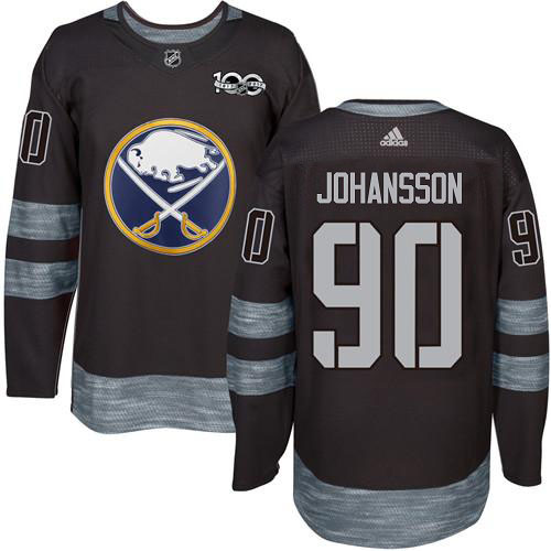 Adidas Buffalo Sabres #90 Marcus Johansson Black 1917-2017 100th Anniversary Stitched Jersey Men's