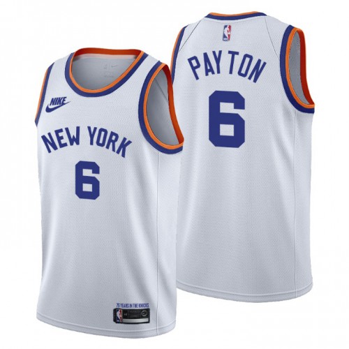 New York New York Knicks #6 Elfrid Payton Womens Releases Classic Edition 75th Anniversary Jersey White Womens