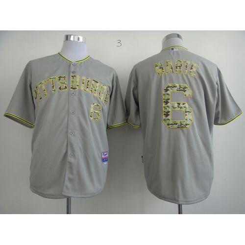 Pittsburgh Pirates #6 Starling Marte Grey USMC Cool Base Stitched Jersey Men's