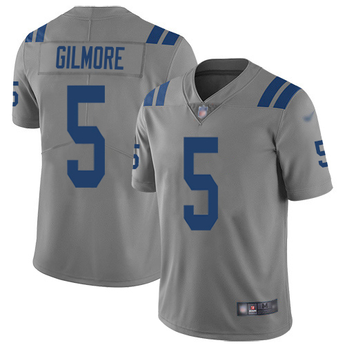 Colts #5 Stephon Gilmore Gray Youth Stitched Limited Inverted Legend Jersey