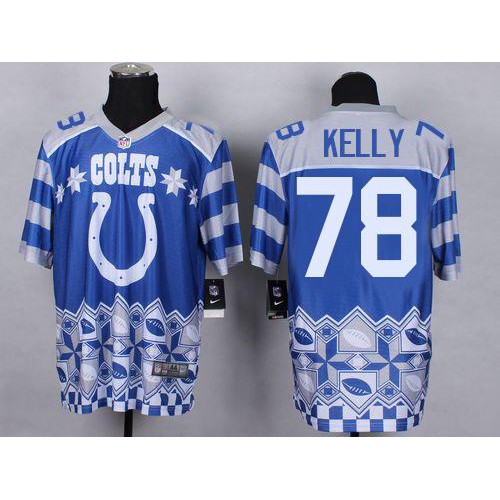 Indianapolis Colts #78 Ryan Kelly Royal Blue Men's Stitched Elite Noble Fashion Jersey Men's