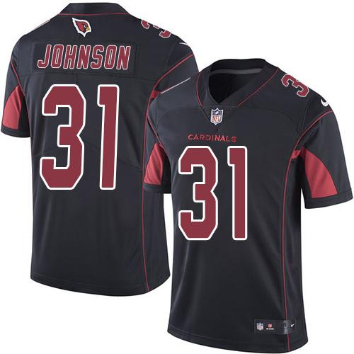 Arizona Cardinals #31 David Johnson Black Youth Stitched Limited Rush Jersey Youth