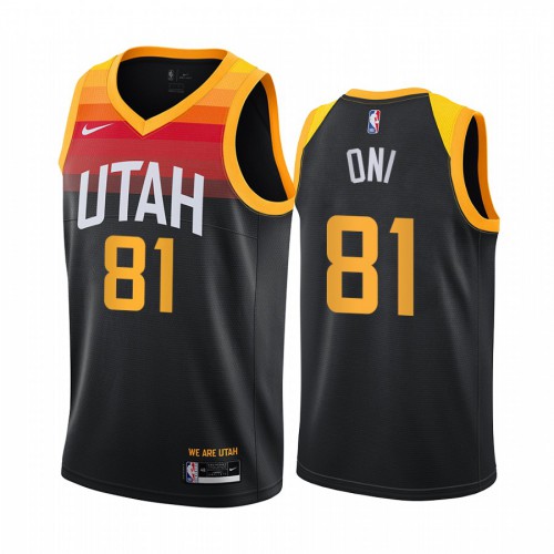 Utah Jazz #81 Miye Oni Black Youth Swingman 2020-21 City Edition Jersey Youth