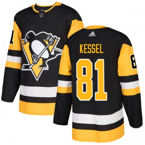 Adidas Pittsburgh Penguins #81 Phil Kessel Black Home Authentic Stitched Jersey Men's