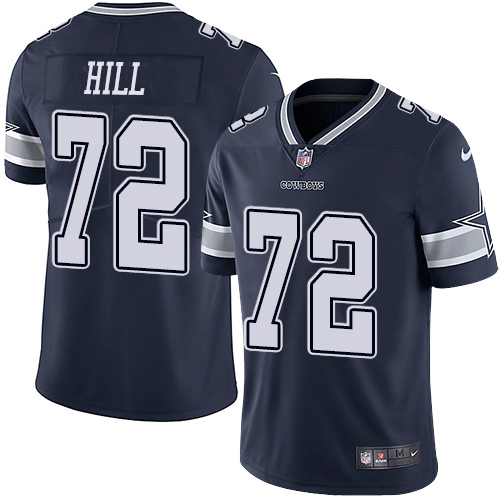 Dallas Cowboys #72 Trysten Hill Navy Blue Team Color Youth Stitched Vapor Untouchable Limited Jersey Youth