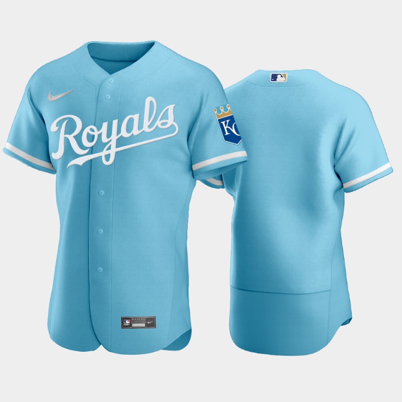 Kansas City Royals Blank Men's Powder Blue 2022 Authentic Jersey