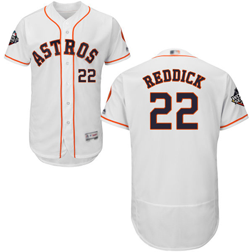 Houston Astros #22 Josh Reddick White Flexbase Authentic Collection 2019 World Series Bound Stitched Jersey Men's
