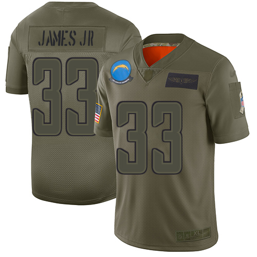 Chargers #33 Derwin James Jr Camo Men's Stitched Limited 2019 Salute To Service Jersey