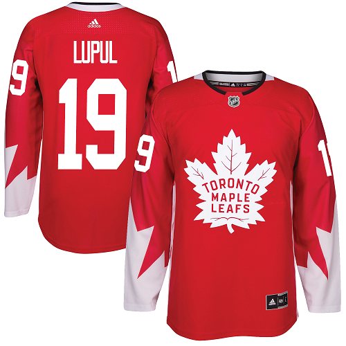 Adidas Maple Toronto Maple Leafs #19 Joffrey Lupul Red Team Canada Authentic Stitched Jersey Men's